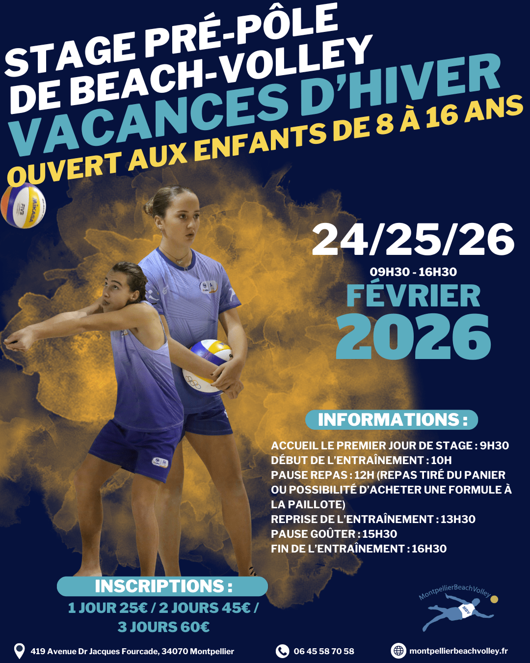 stage jeunes vacances d'hiver
